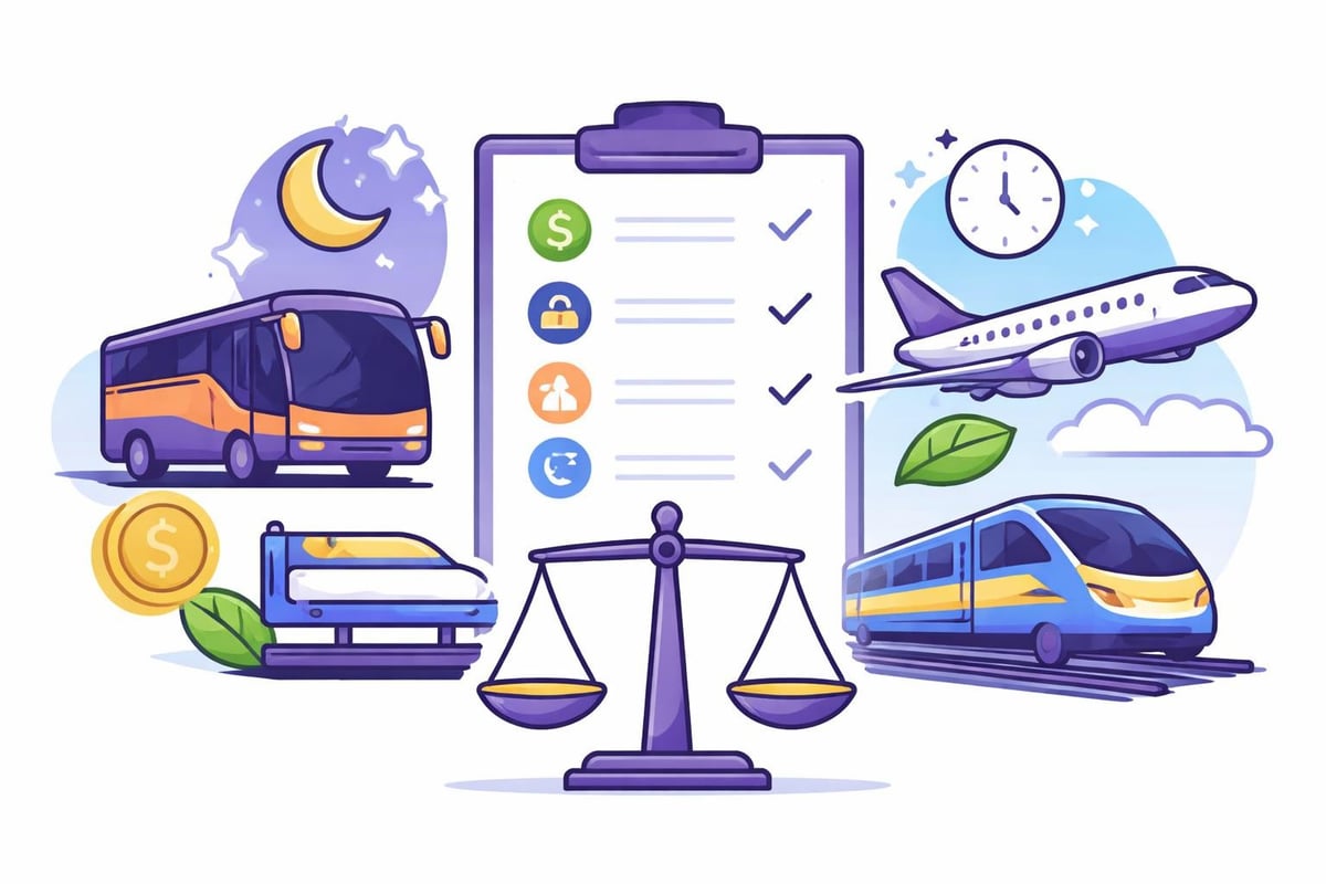 Sleeper bus versus other transport