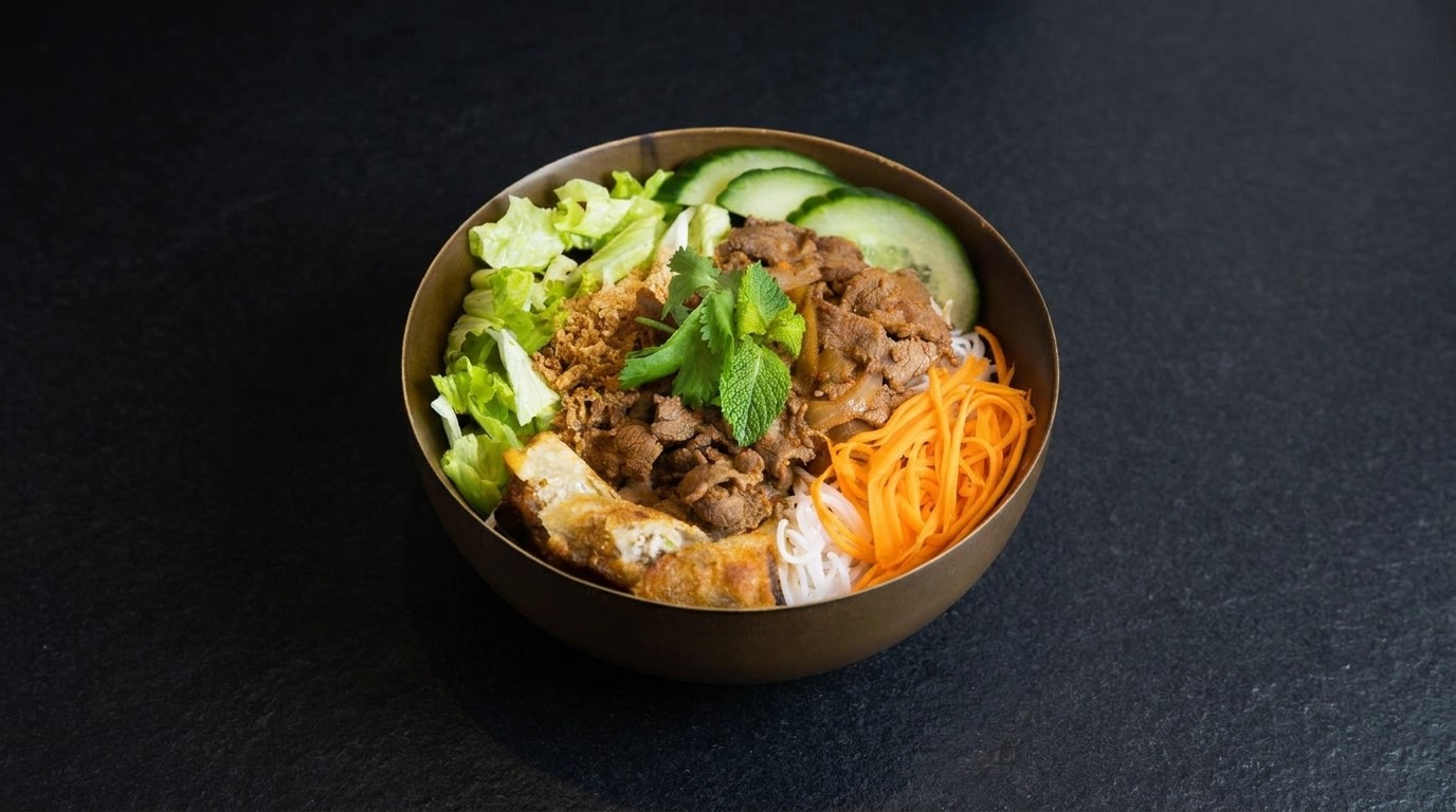 Bún bò xào húng quế