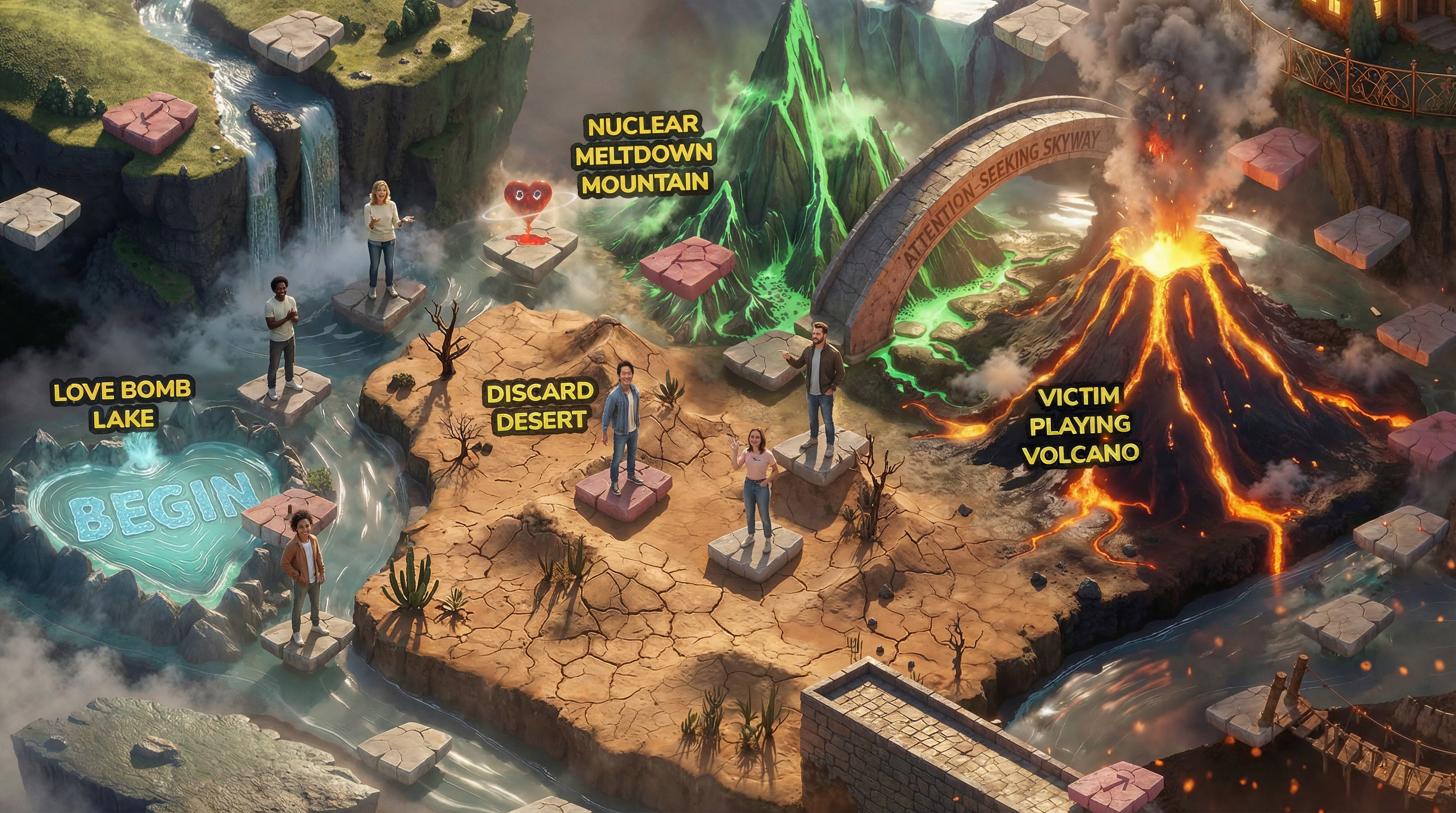 3D Dramatization of the Game Board Map