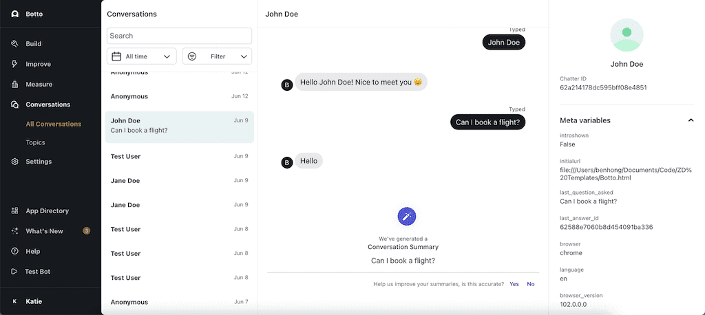 ADA's conversational AI