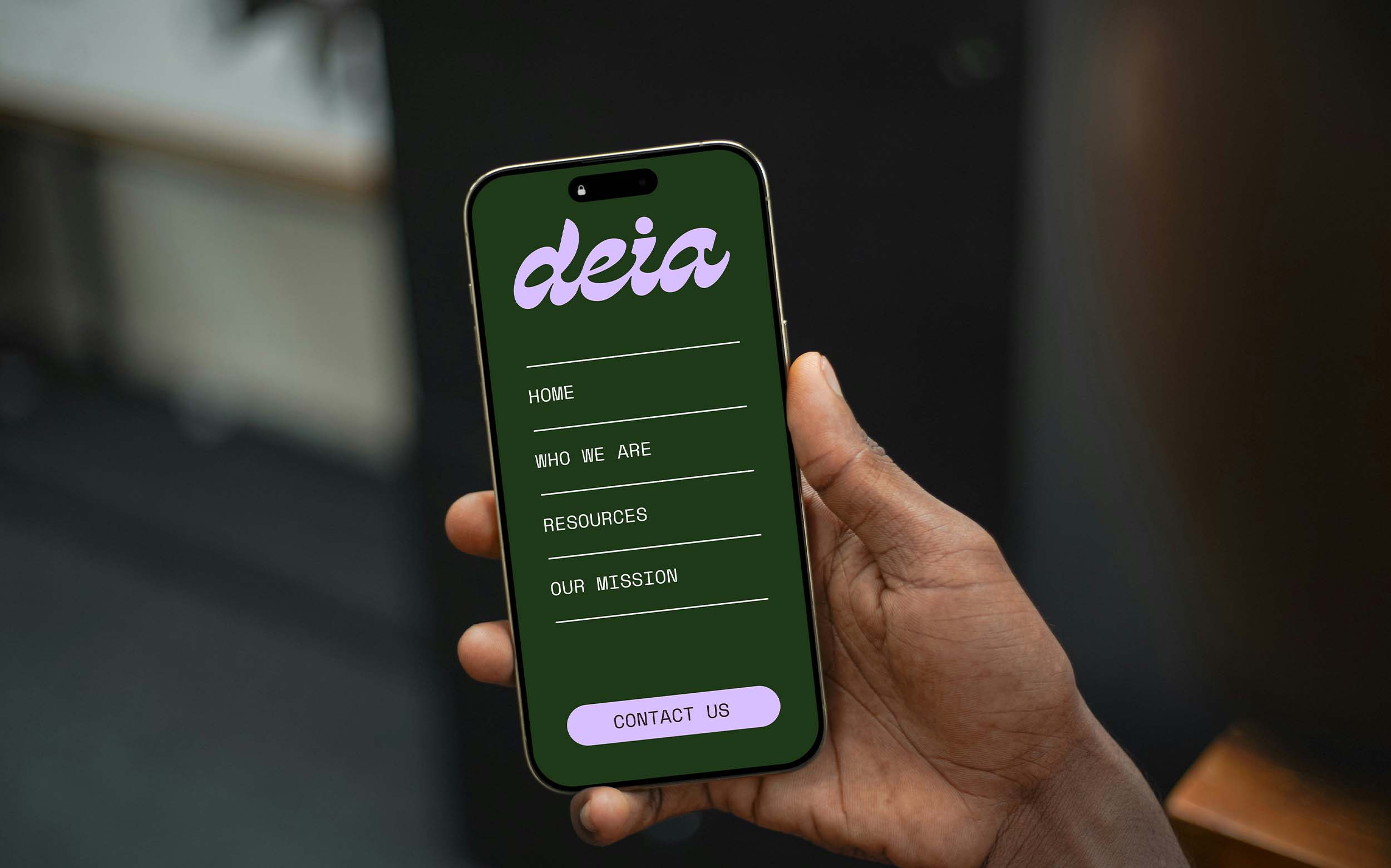 mobile menu design mockup