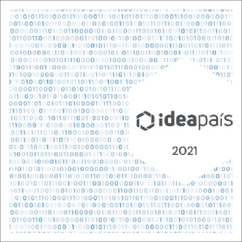 Portada de Memoria Anual 2021, documento de transparencia de IdeaPaís, mostrando un patron a base de millones de numeros.