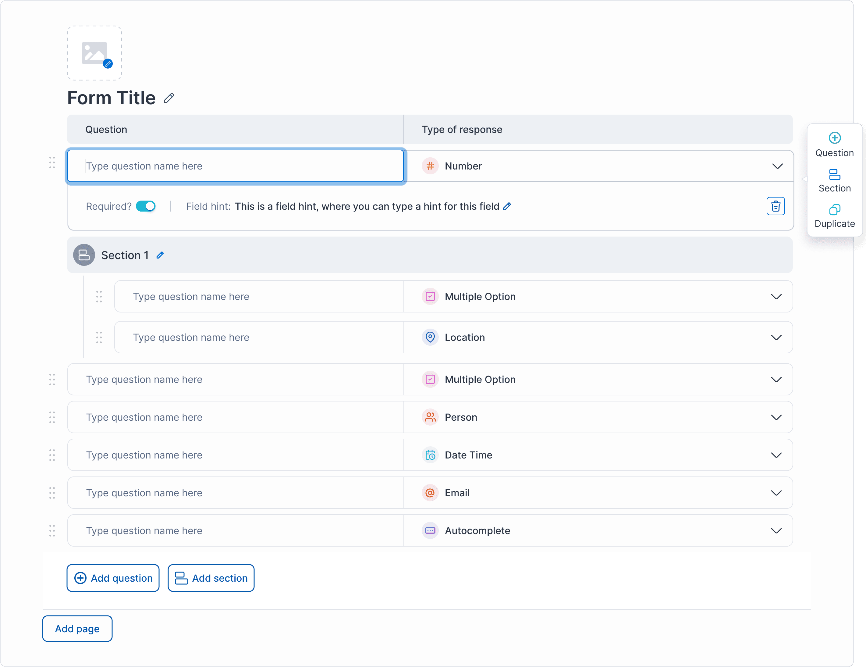 Form checklist