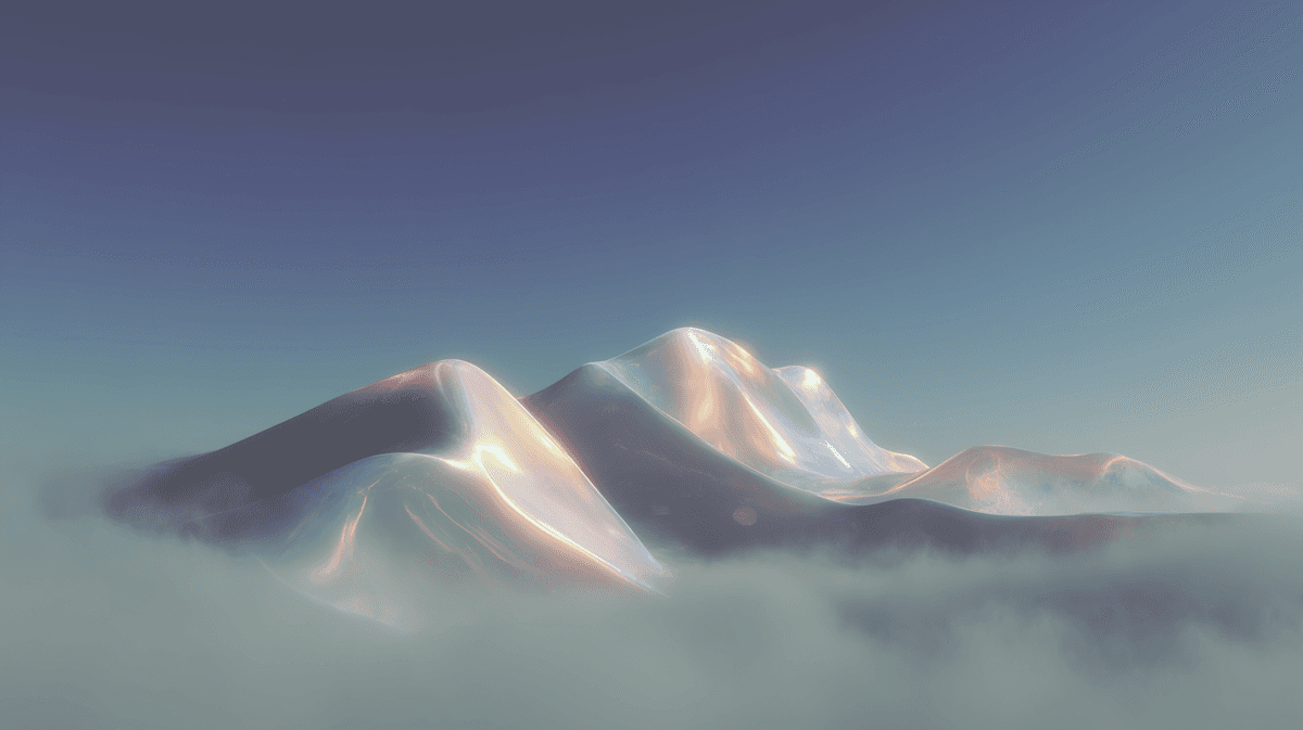 abstract futuristic mountain
