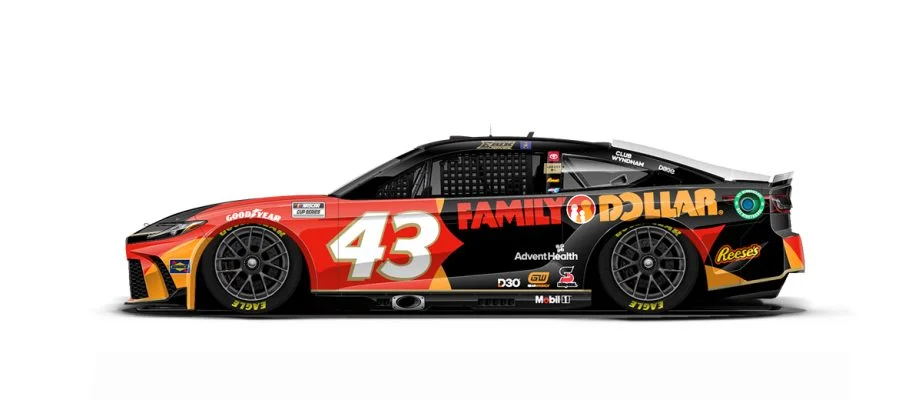 Erik Jones will drive the No. 43 Family Dollar Toyota.