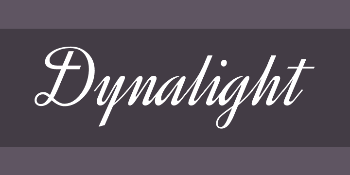 Dynalight script font