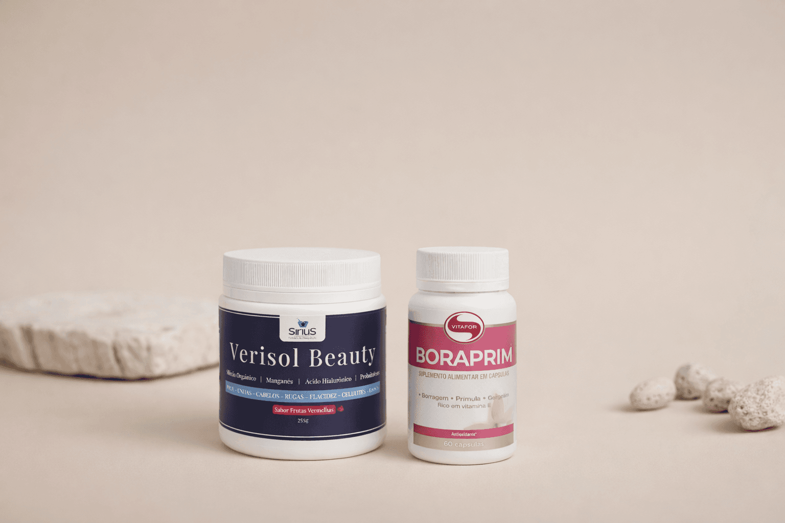 white and brown plastic bottle