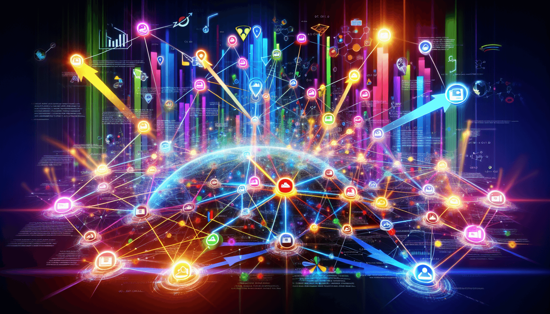 An illustration depicting the concept of backlinks and their importance in search engine optimisation.