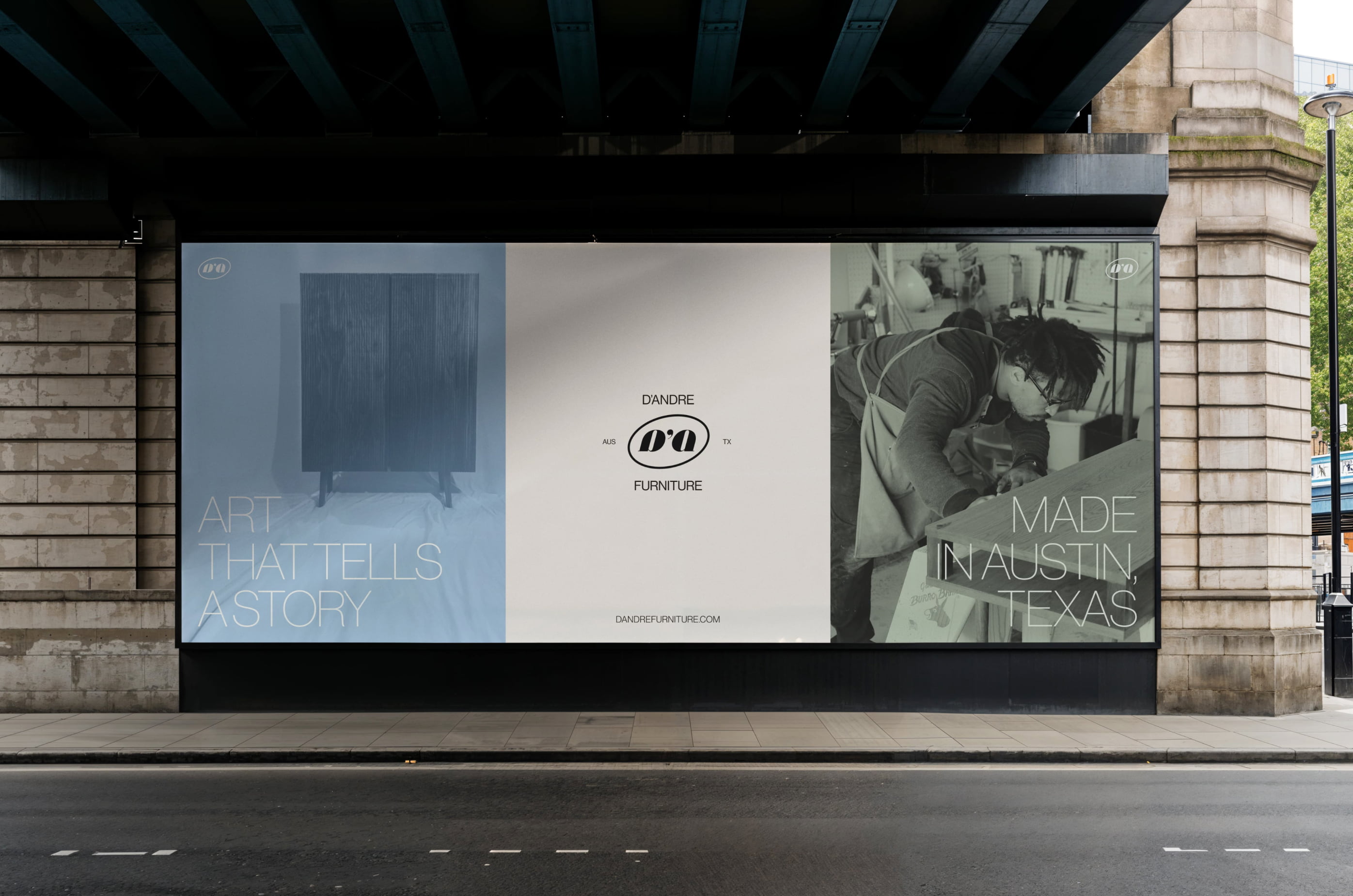 D’Andre Furniture — Outdoor billboard advertisement — Campaign branding
