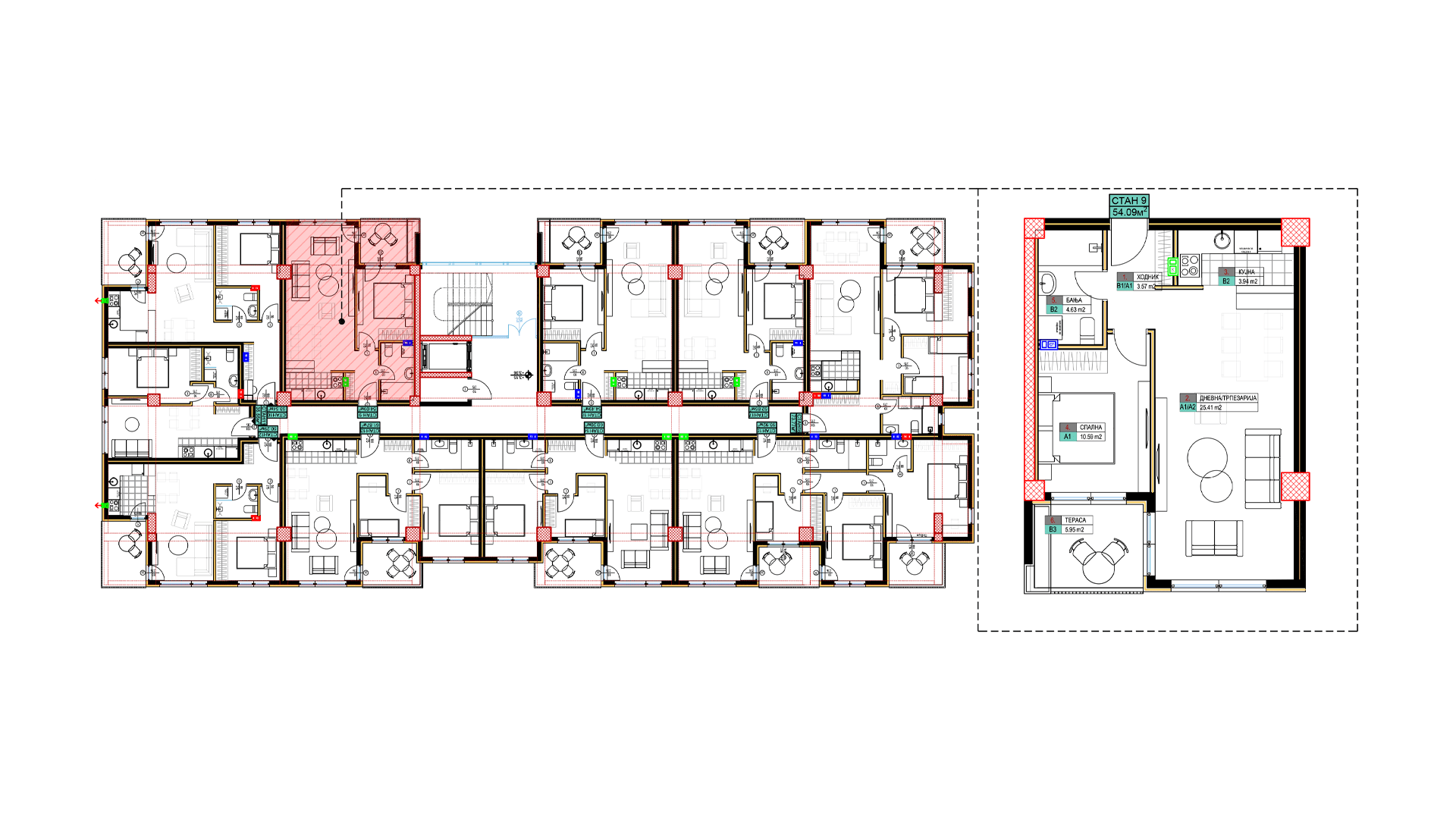 open space living room