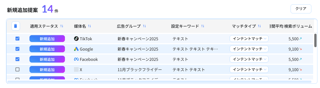 ゴミ箱チェックボックス