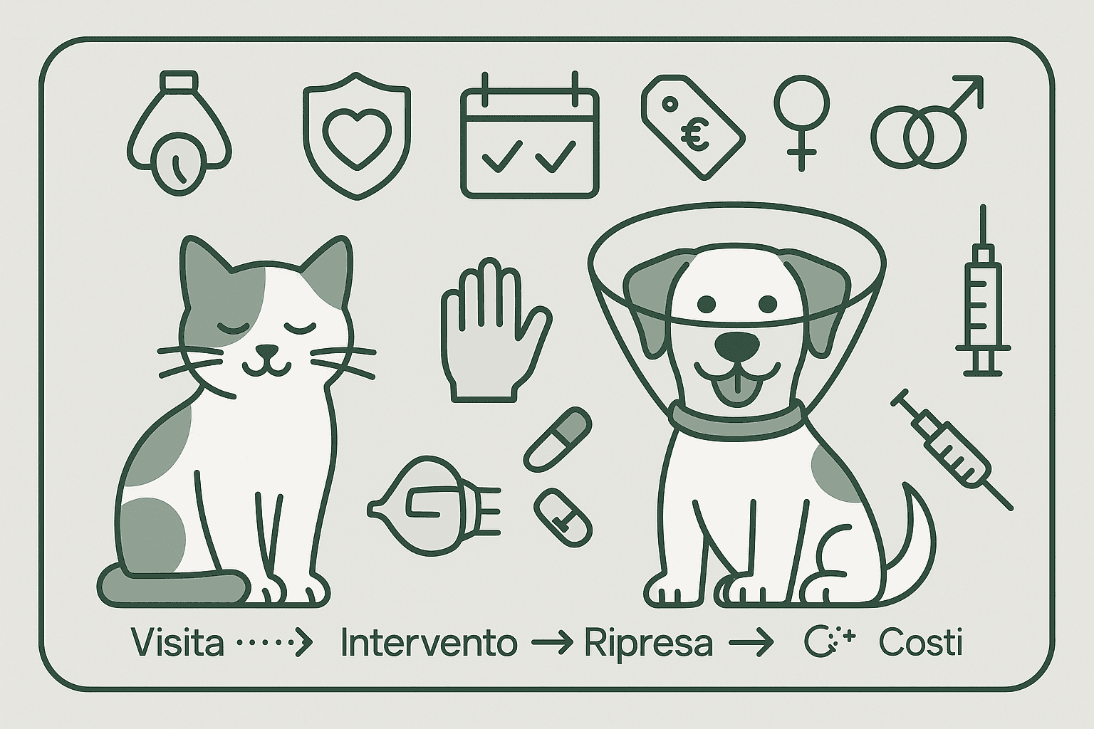 icone cane e gatto sterilizzati