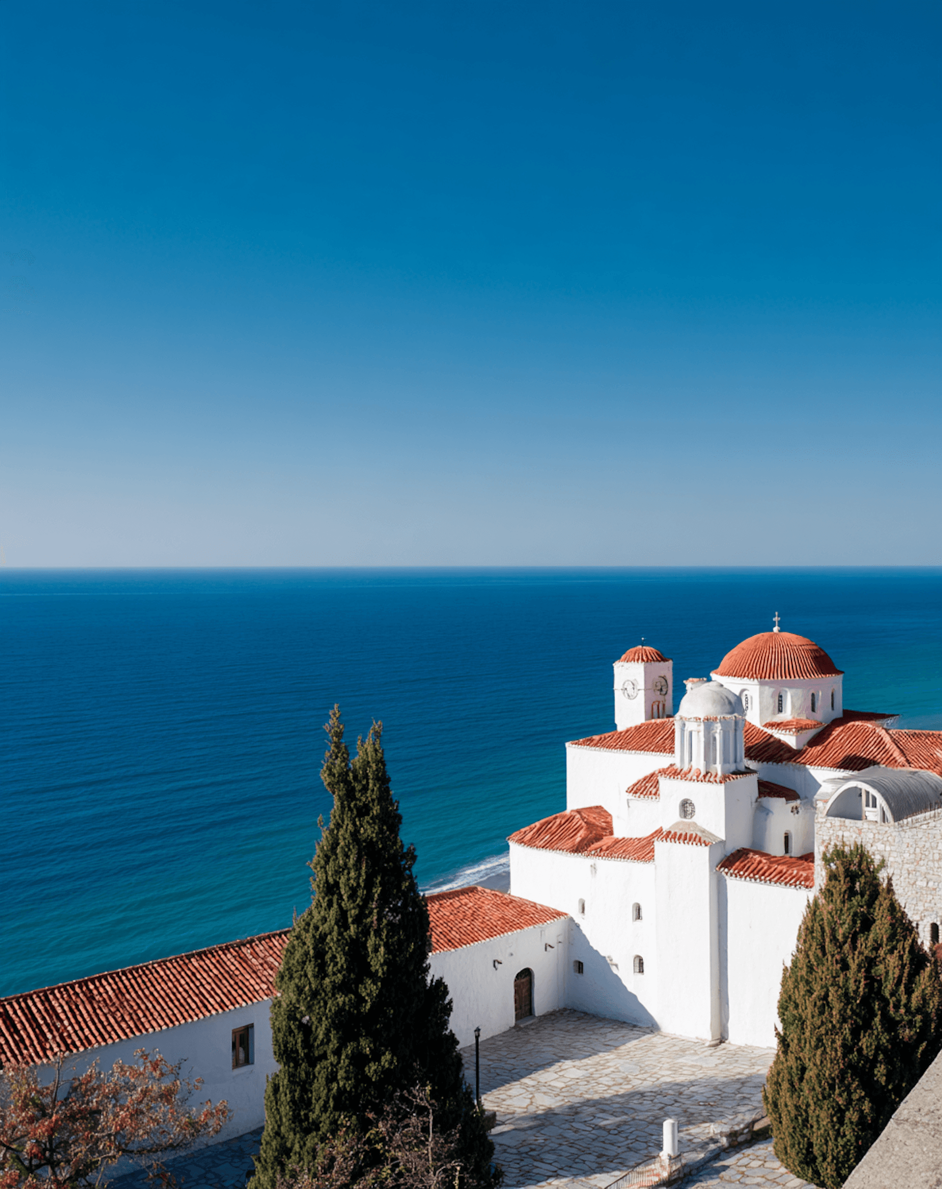 santorini with sea view