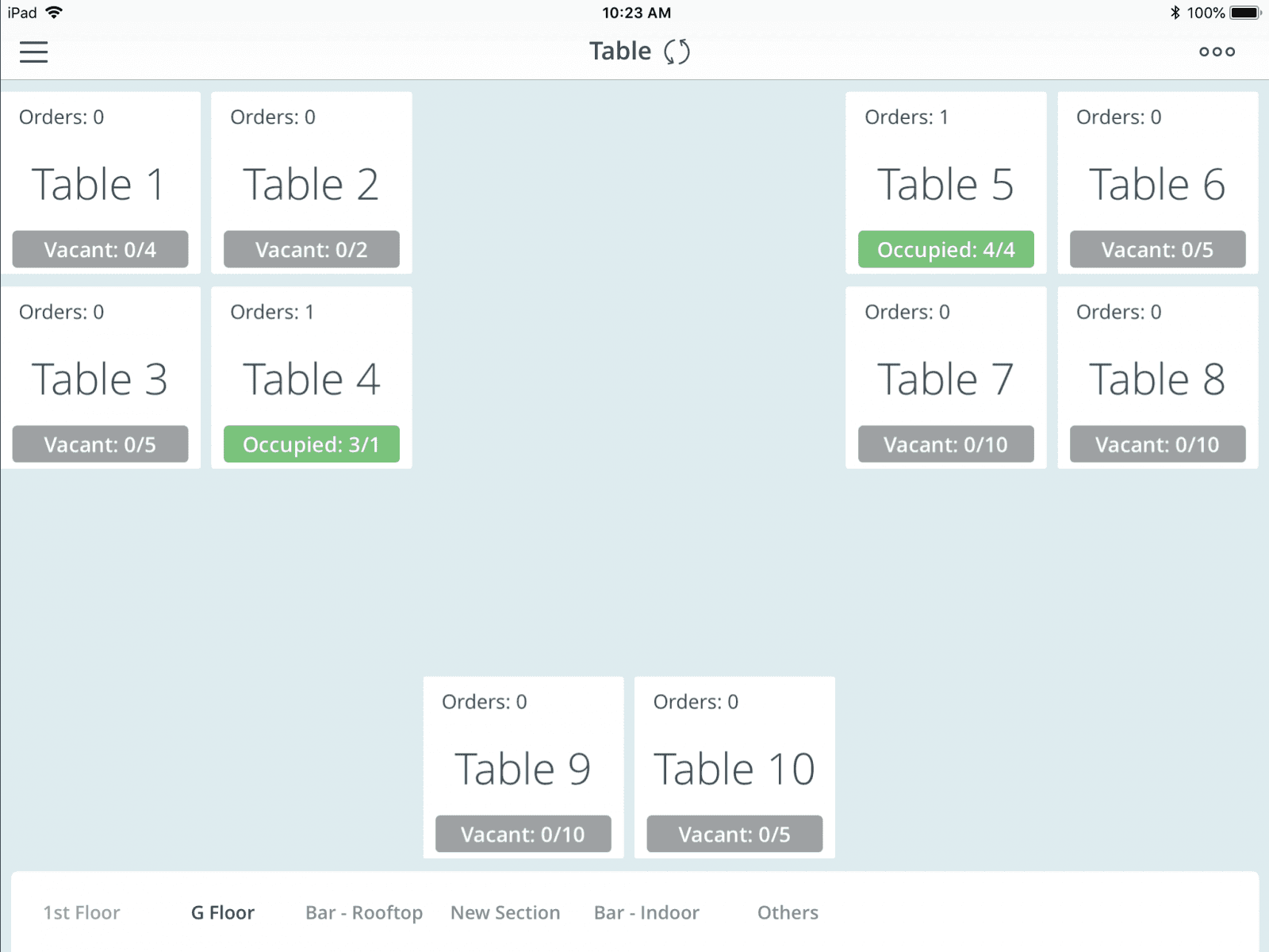 StoreHub Table Layout feature