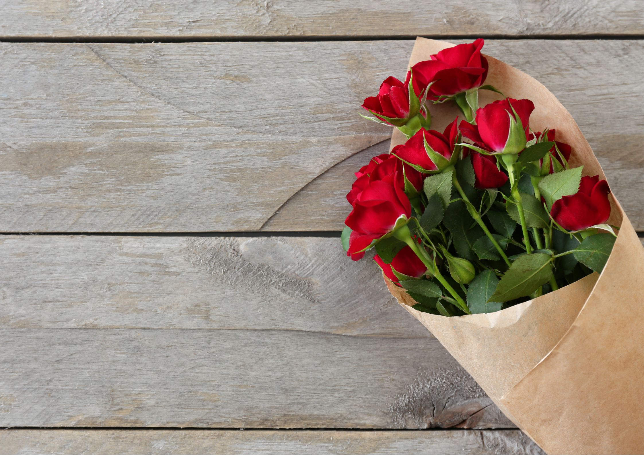 Ramo de rosas rojas para San Valentín