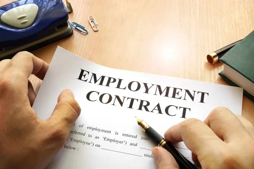 employment contract piece of paper image