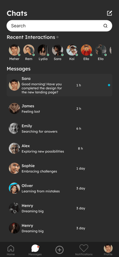 Social media message