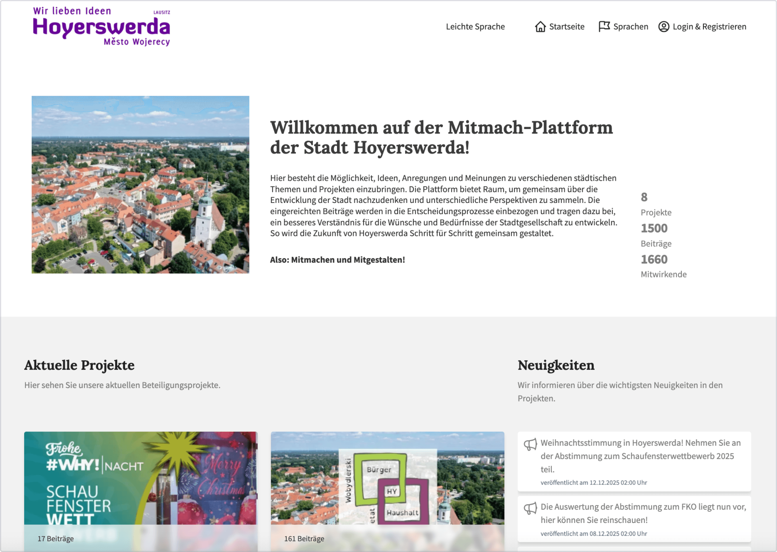 Digitale Beteiligungsplattform für Kommunen mit automatischer Auswertung und Clustering von Bürgerbeiträgen