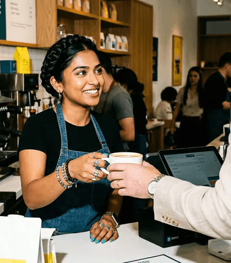Cafe owner happy to get a business loan