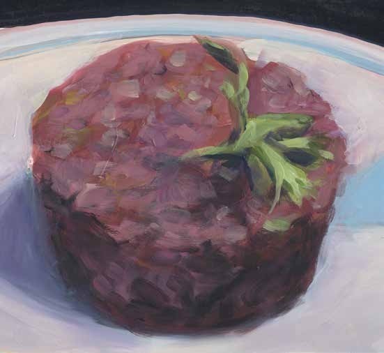 Gemälde eines Tatar Gerichts im Schöllmanns Restaurant in Offenburg