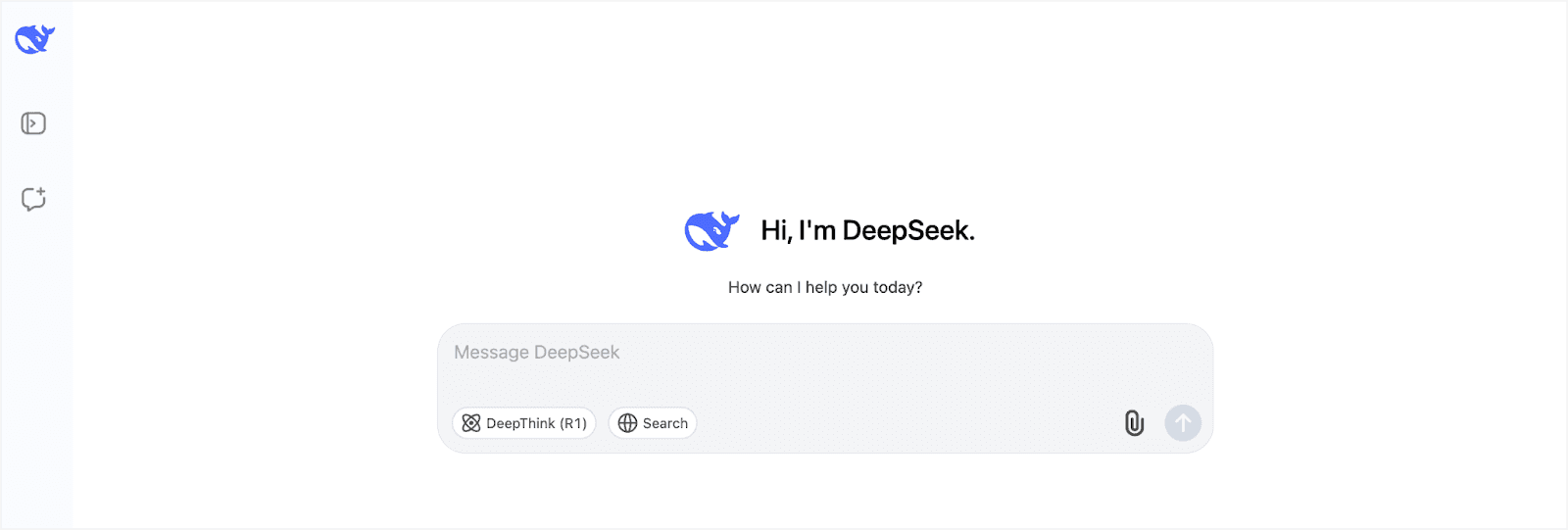 The product interface of DeepSeek.