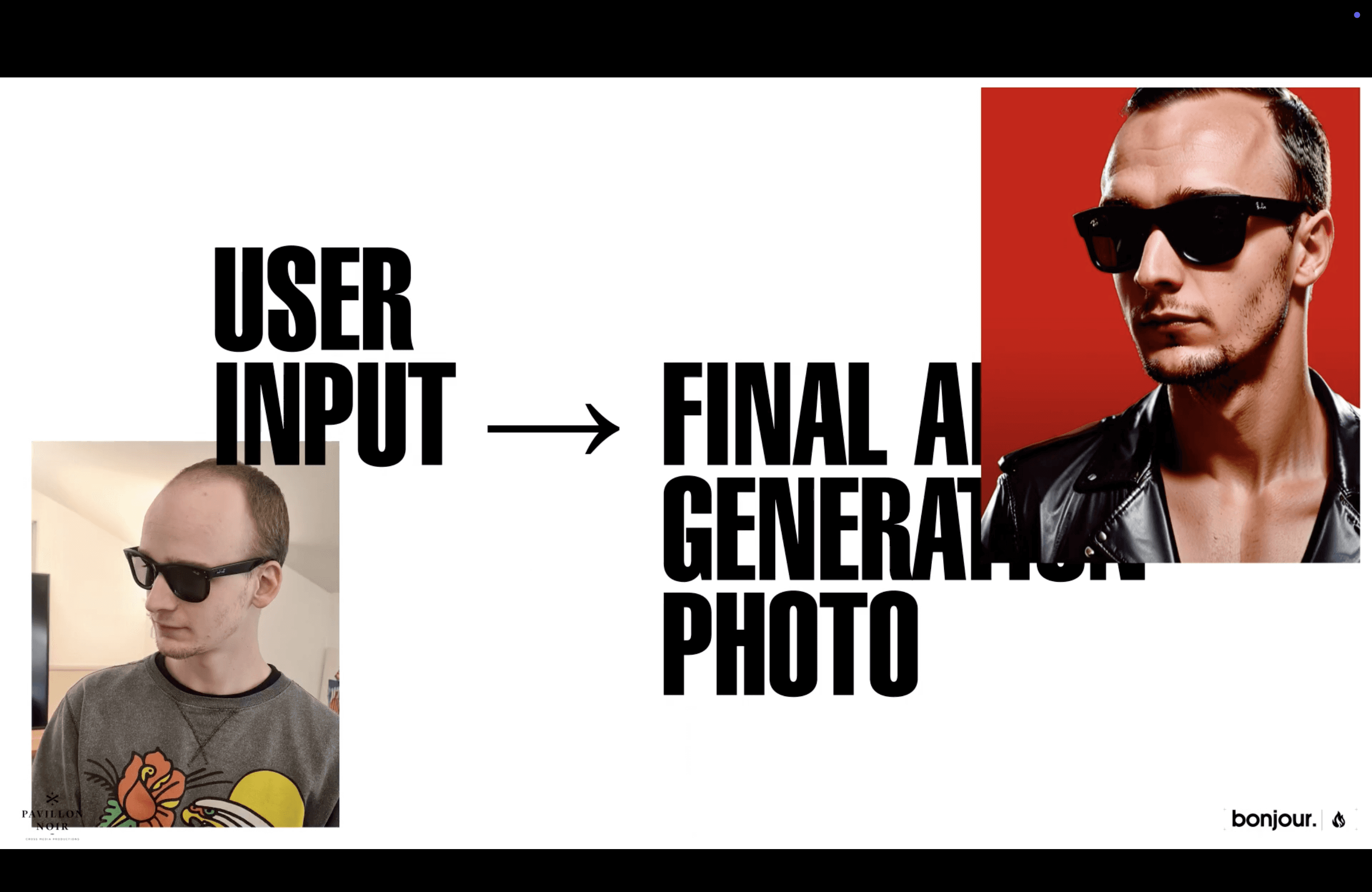 Example with one user original photo turned into a rock icon.