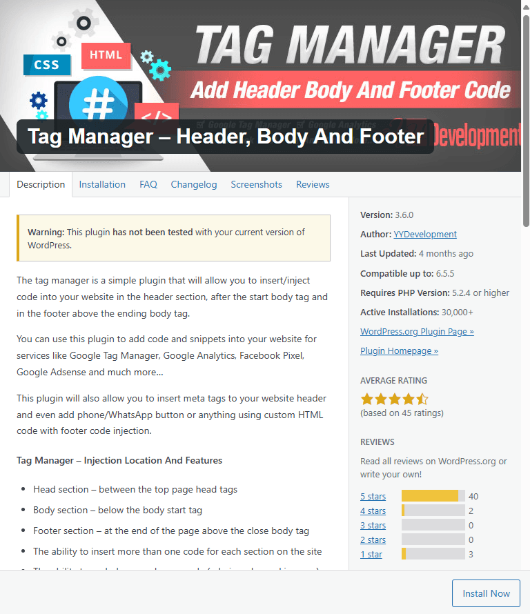 tag manager wordpress plugin