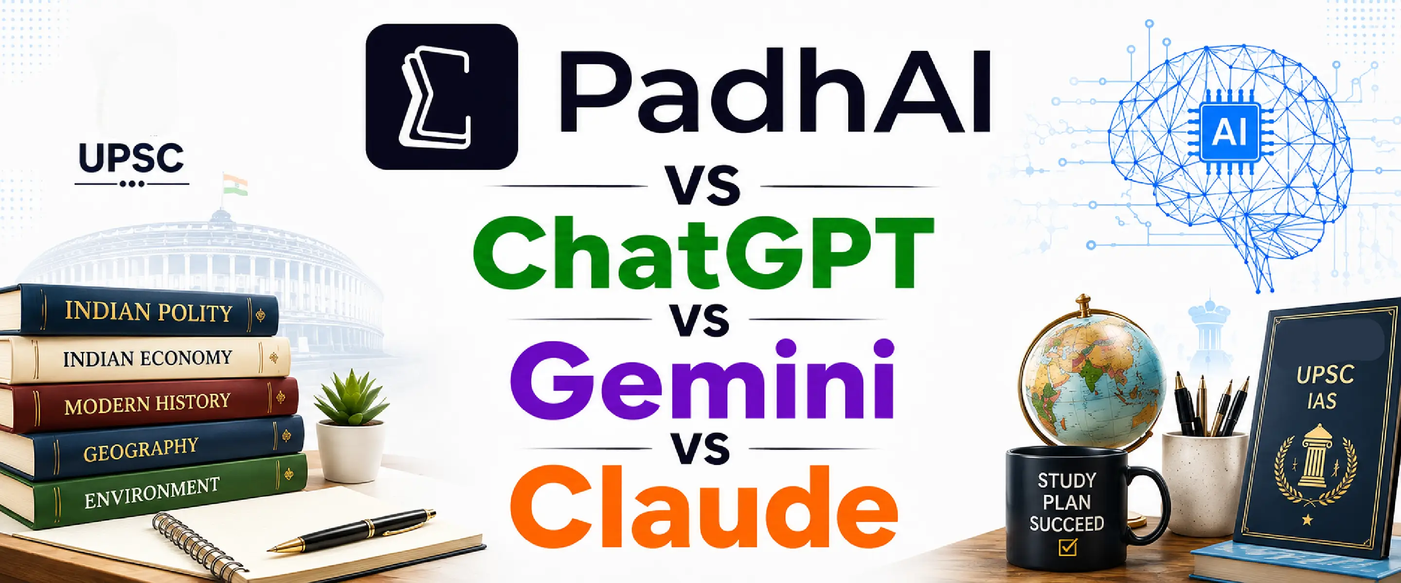 PadhAI vs ChatGPT vs Gemini vs Claude