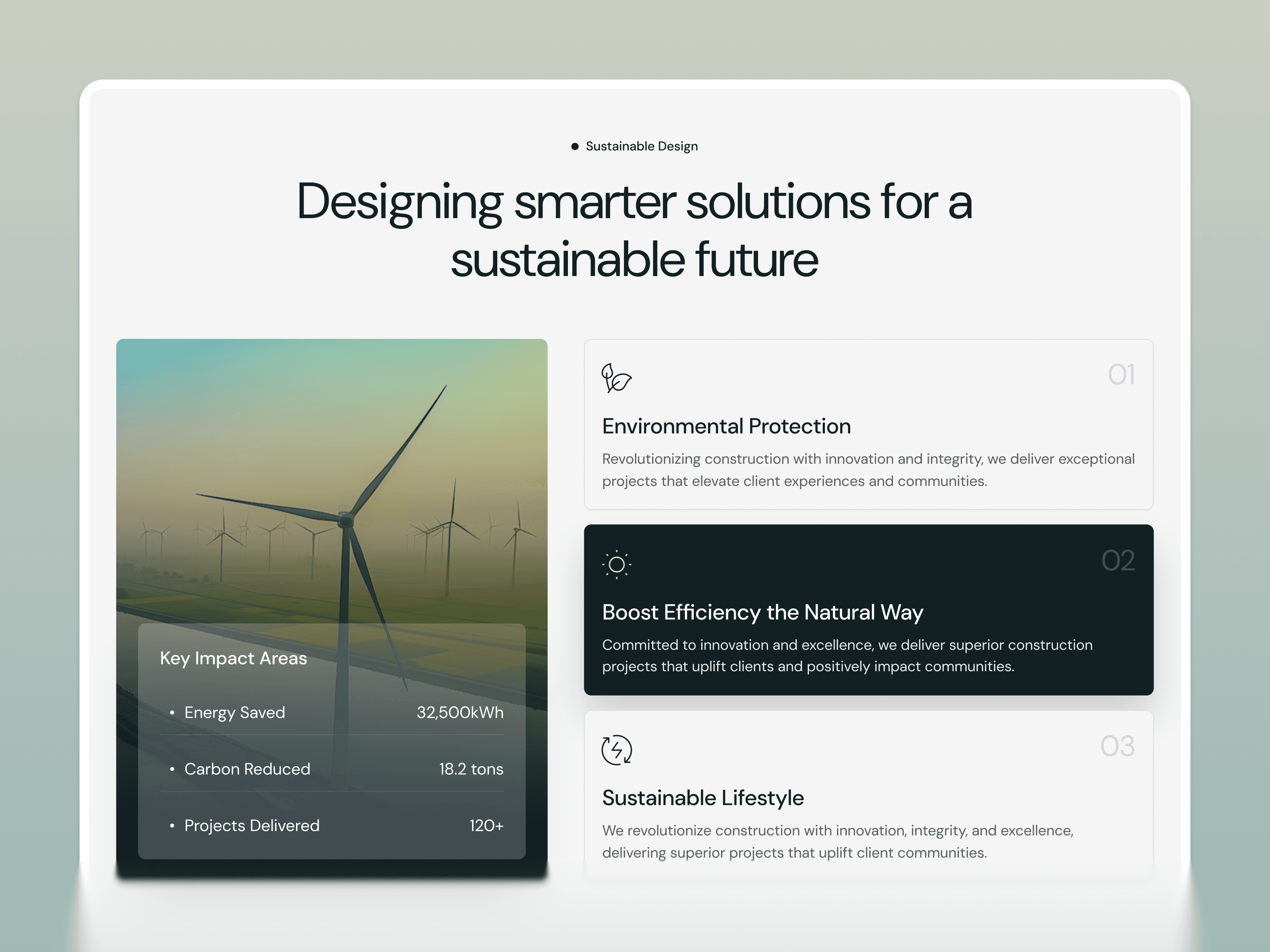 framer sustainability template