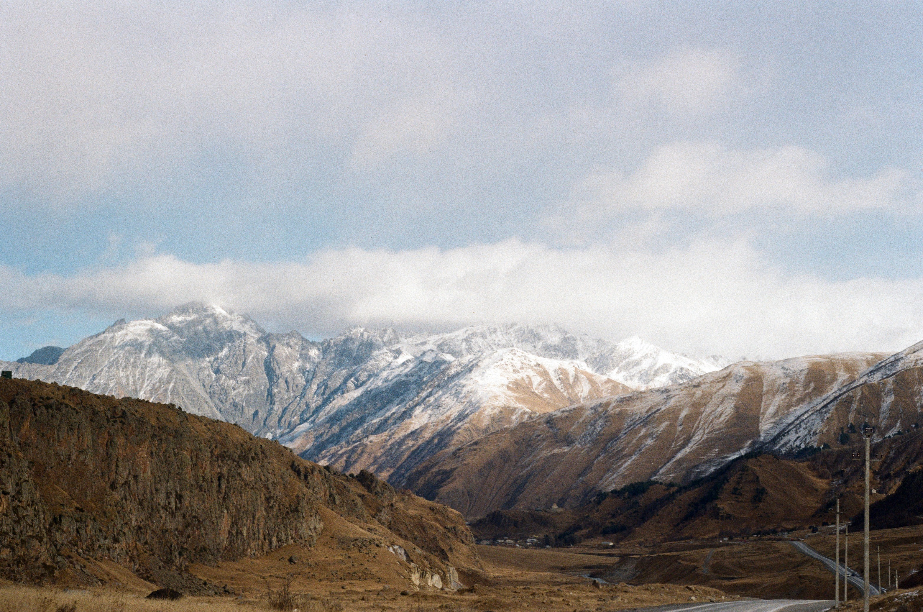 film photo from mountatins in Georgia, Kazbegi