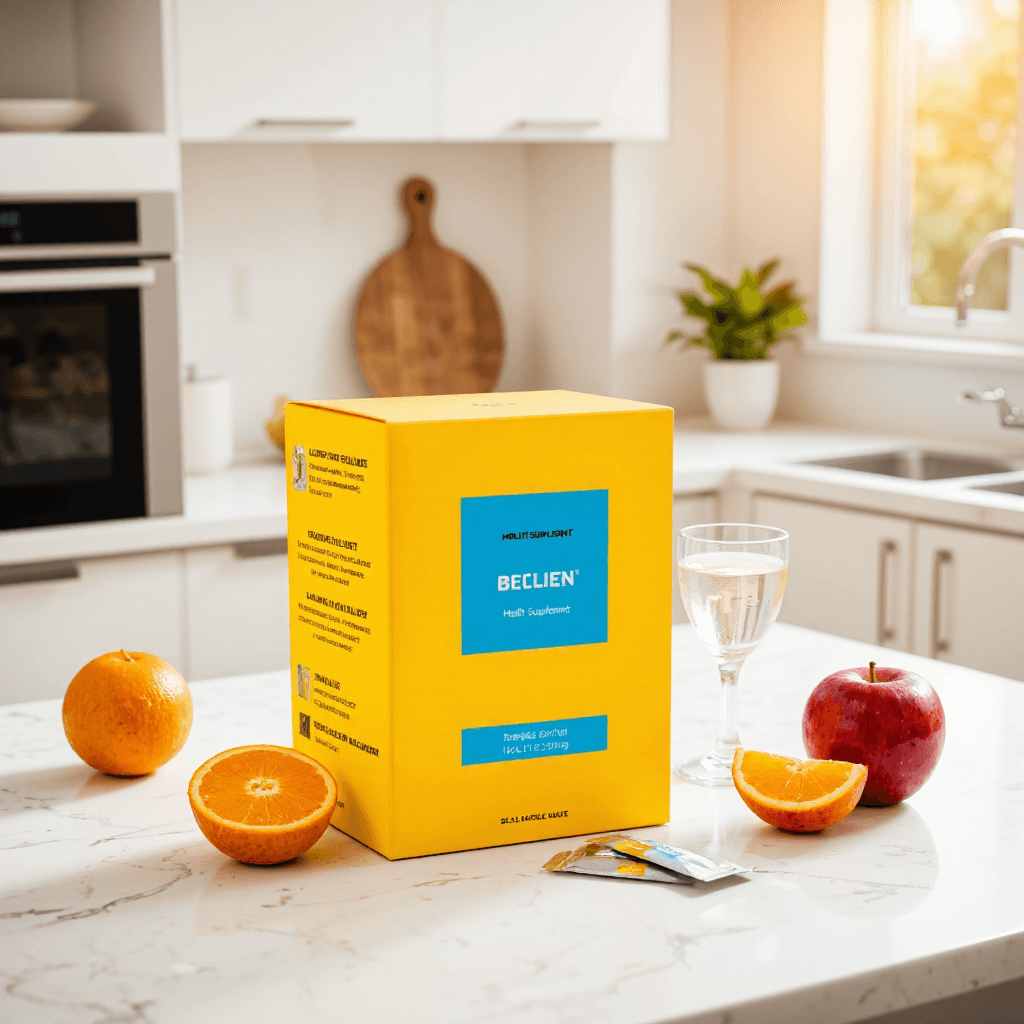 product photography of a box of premium multipack health supplements