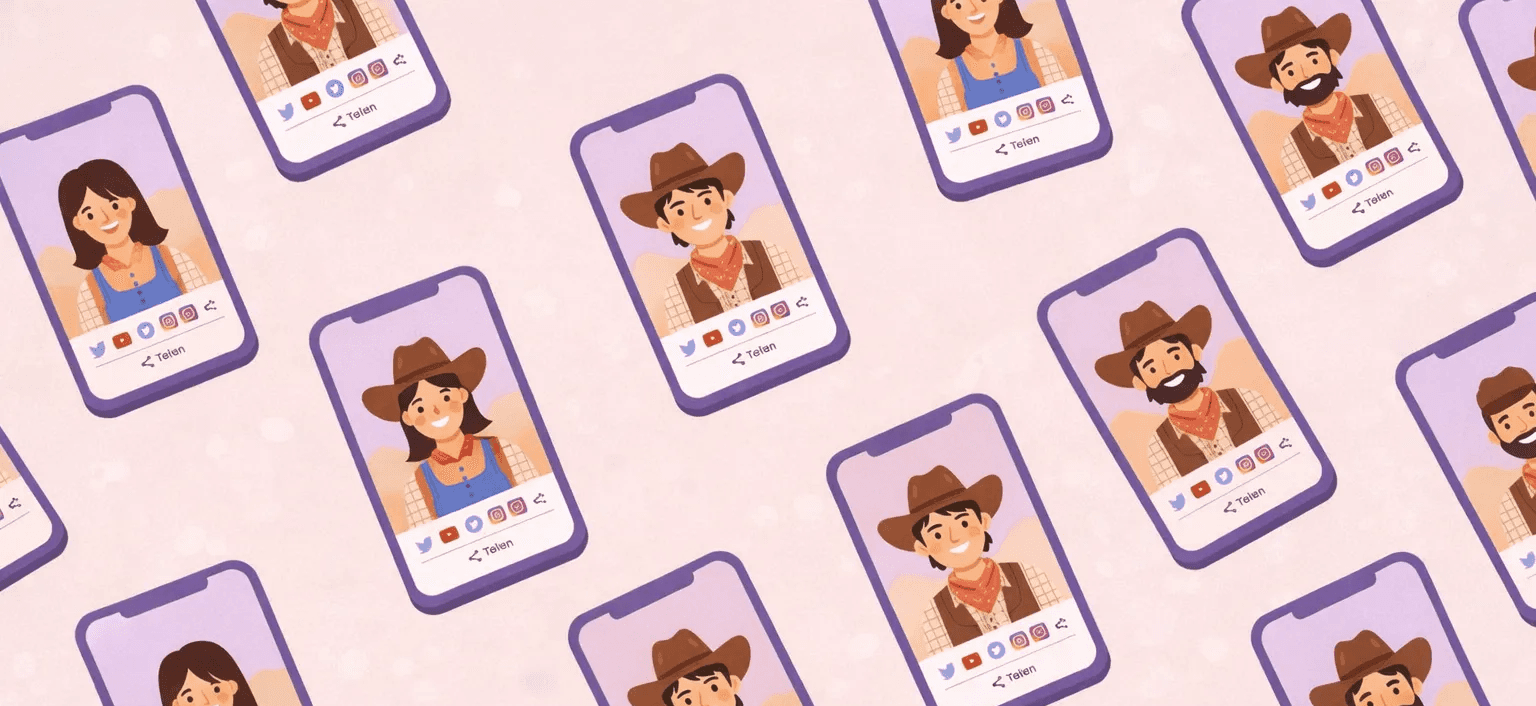 Digitale Besucherprofile auf Smartphones mit integrierter Teilen-Funktion