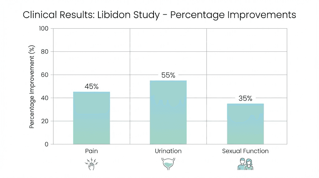 Libidon peptide clinical trial results showing improvement percentages