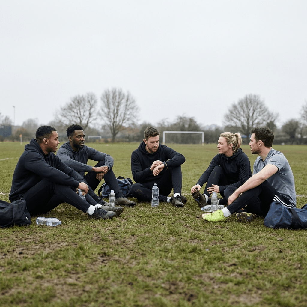 A beautiful young woman smiling at the camera on a mountain field