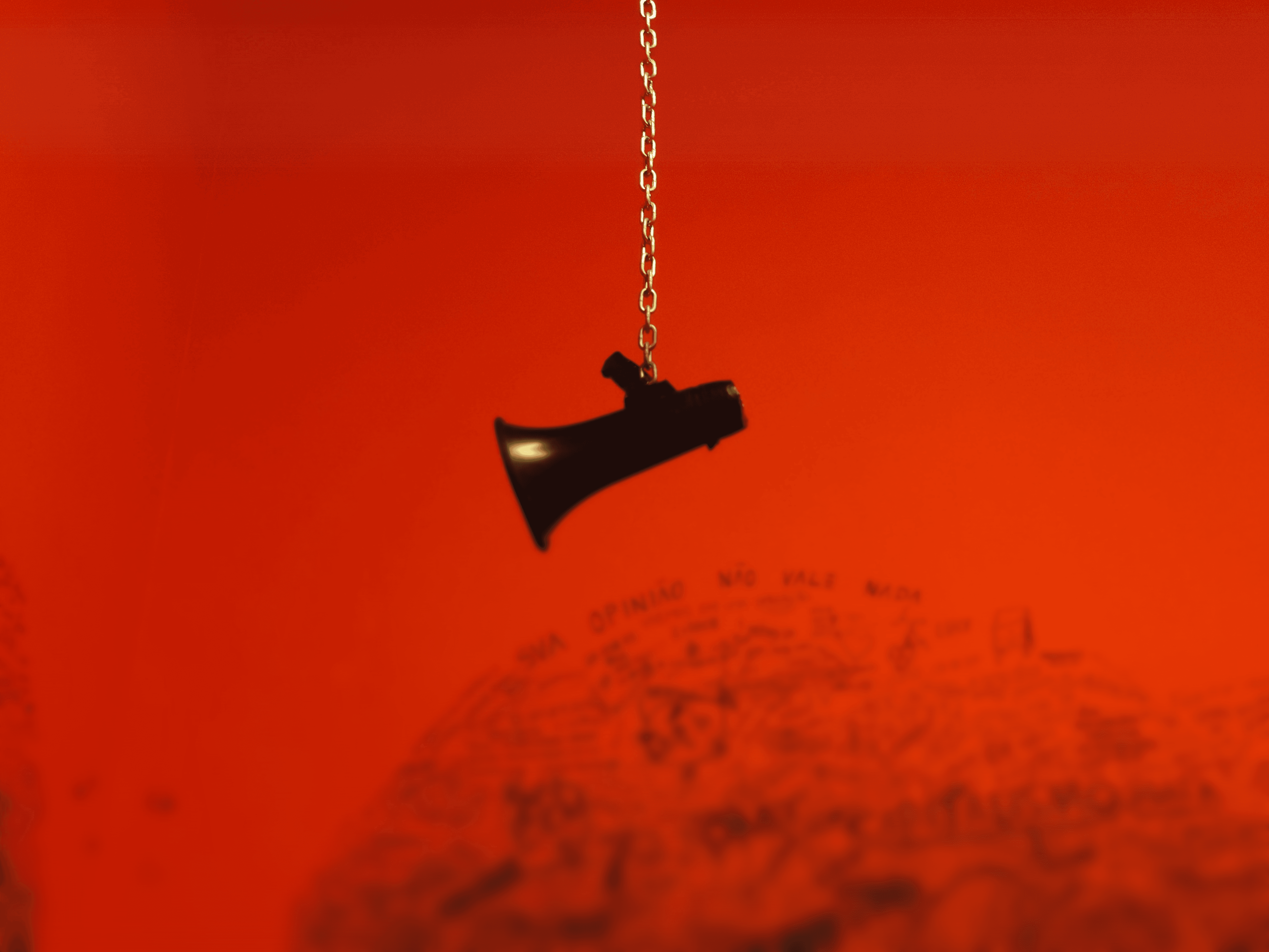 black megaphone pendant