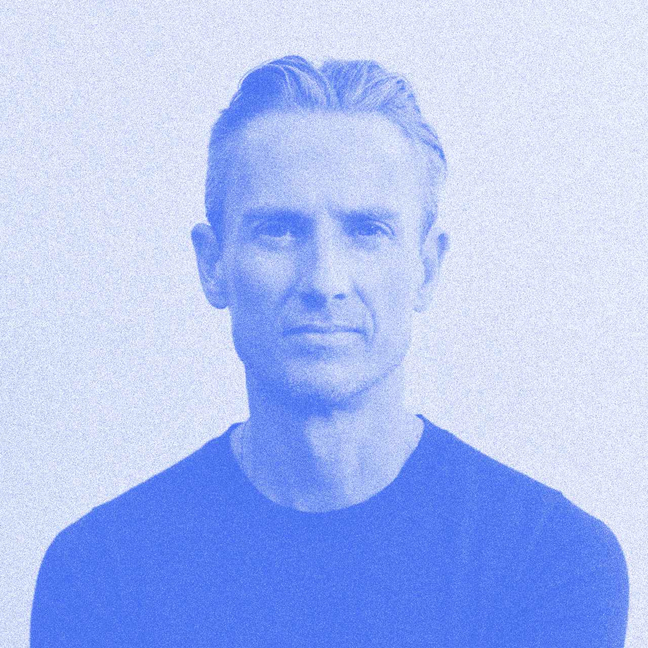 Man in blue portrait