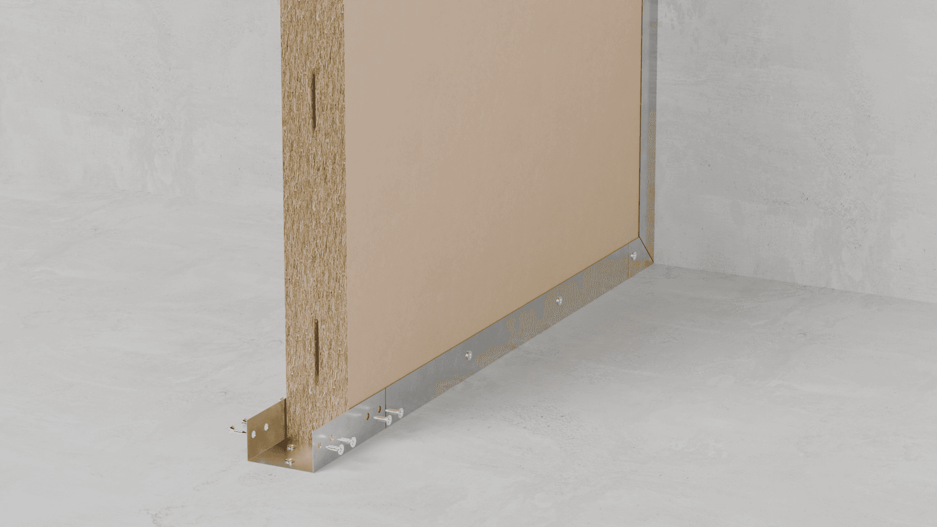 A technical drawing showing a Strawtown panel installation, demonstrating its versatile use in both new builds and retrofits.