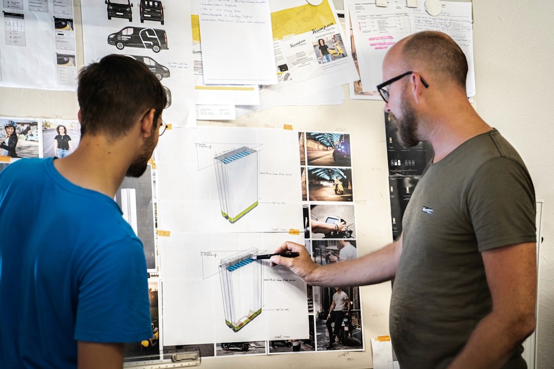 product team reviewing wireframes and design