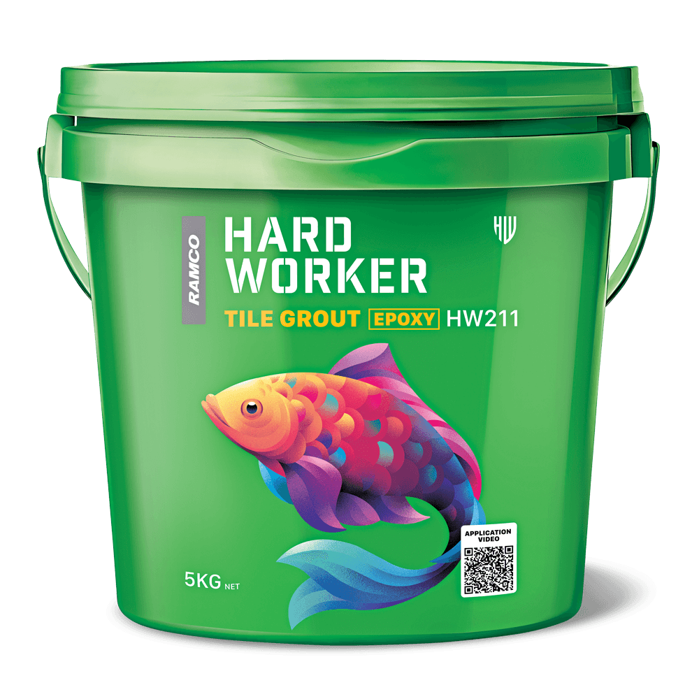 Hard Worker Epoxy Tile Grout forlong term protection to every joint and tile.