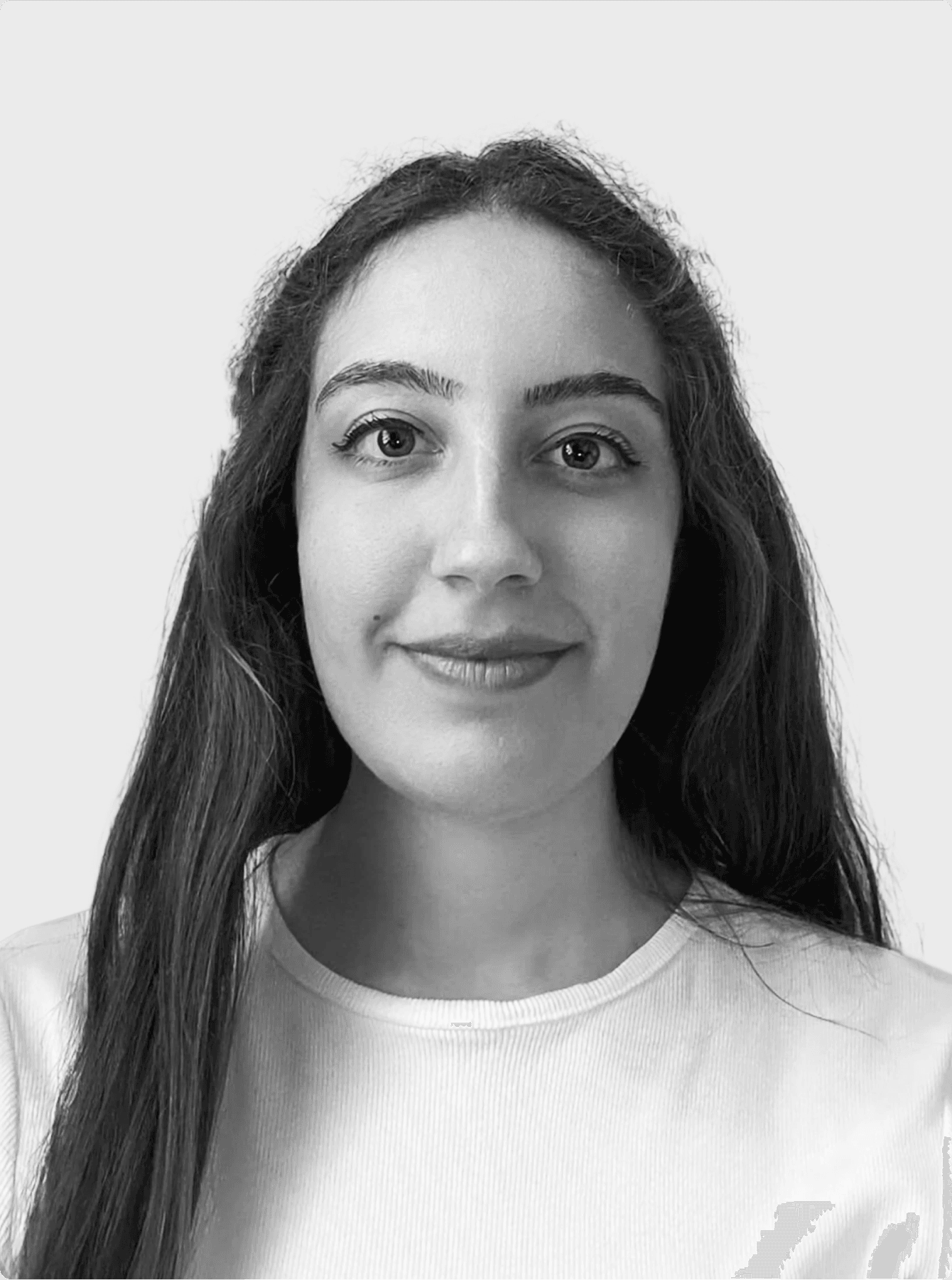 Woman on a white background portrait