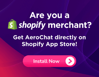 Install AeroChat on Shopify App Store