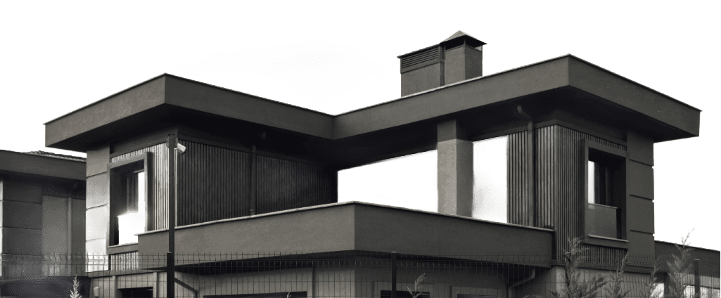 a black and white photo of a building (Background Removed)