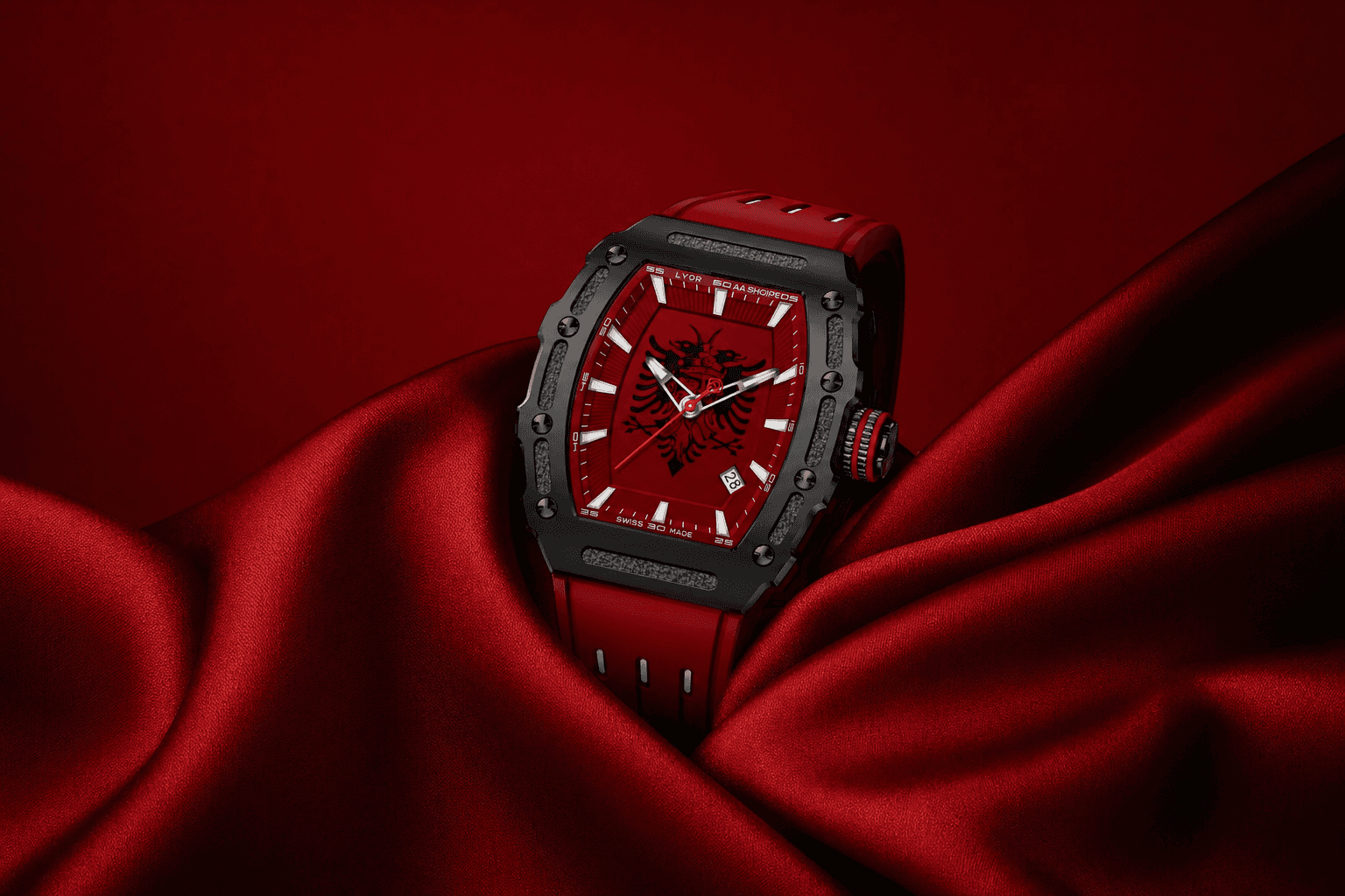 ALTURA watch inside a brown leather case