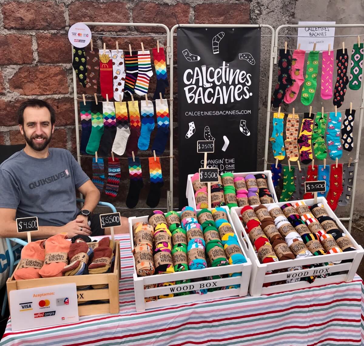 Stand Calcetines Bacanes en feria