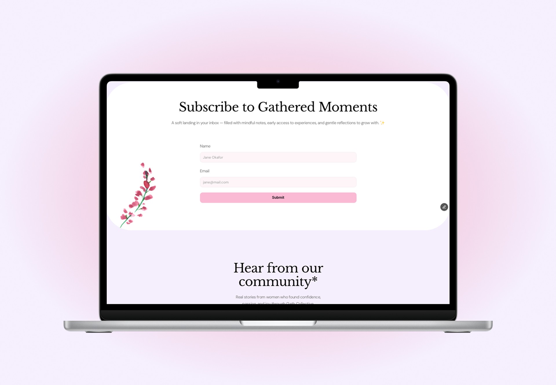 website-design-wellness-feminity-studio-framer-no-code-development-gath-collective