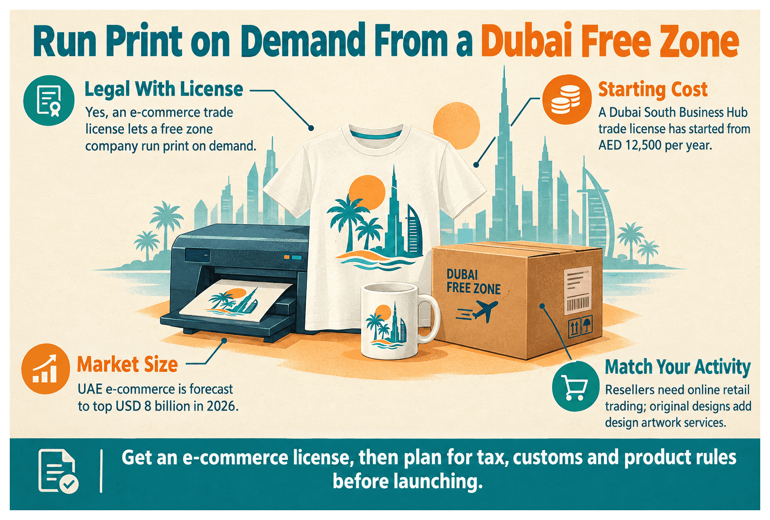 Infographic: Can You Run a Print-on-Demand Business From a Dubai Free Zone