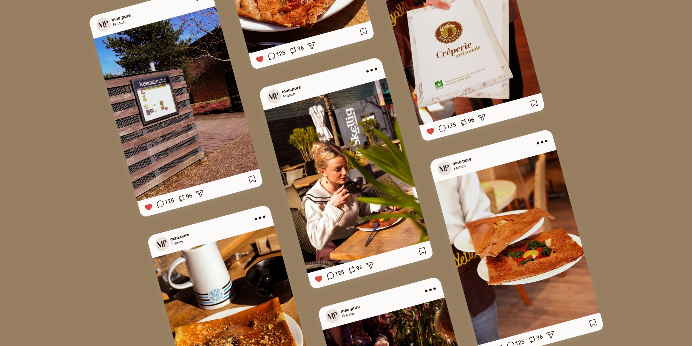Autres exemples de publications instagram avec les photos réalisées lors du shooting.