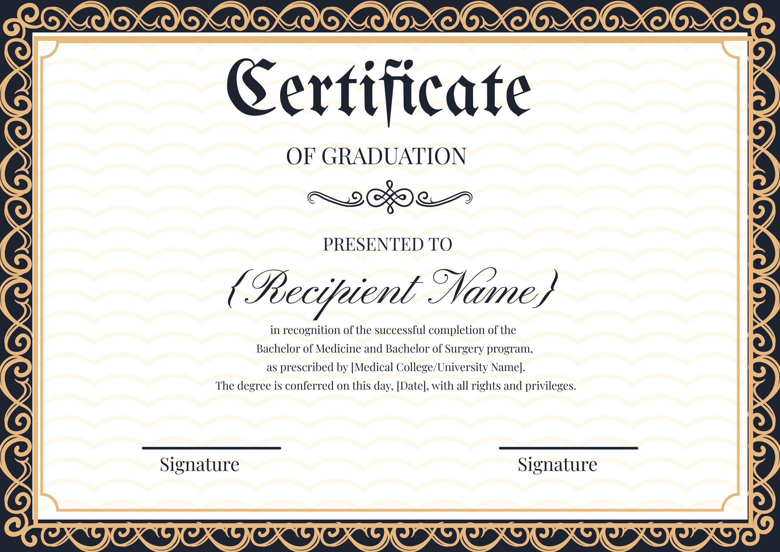 Wauld - Elegant and Sleek certificate of graduation