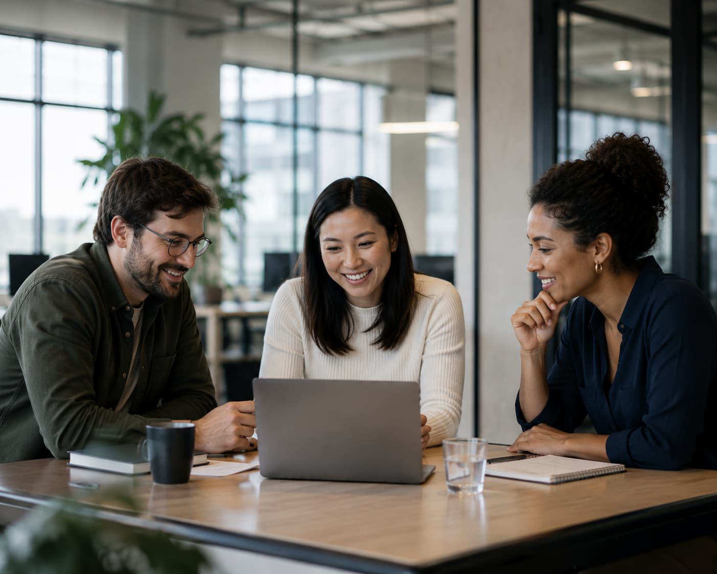 Photo accompanying text content on the corporate page