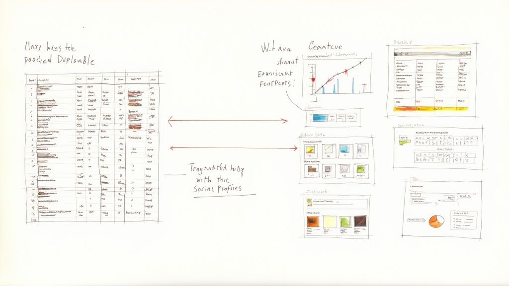 A dashboard showing clean, organized data ready for analysis.